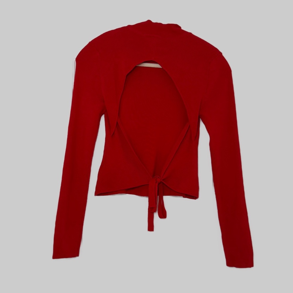 HM - Open Back Red Sweater
